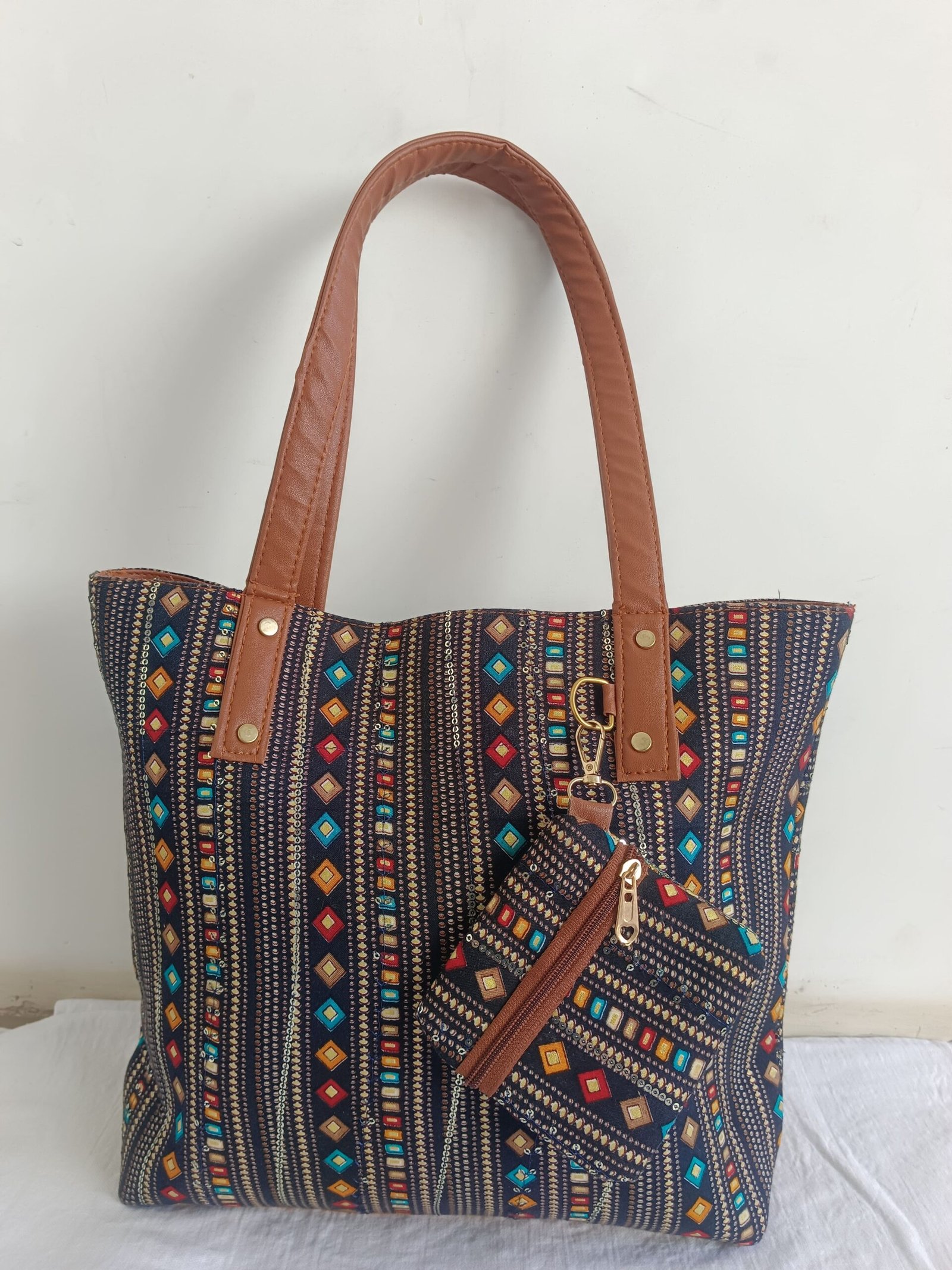 Rajasthani Print Black Bag