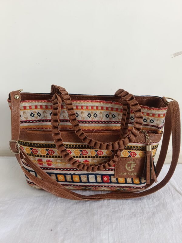 Brown Printed Sling Bag